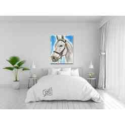 Hvid hest i diamond paint