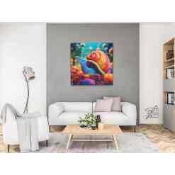 Farverig snegl, diamond art