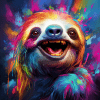 Farverigt dovendyr, diamond art