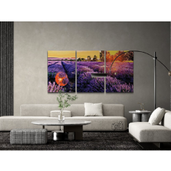 Lavendel blomstereng - Premium - diamond art