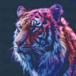 Farverig tiger i diamond art