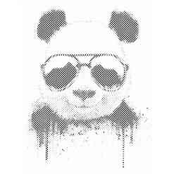 Mal med Prikker - Panda med solbriller